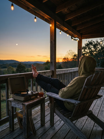 Balanced collection - relaxing on the deck