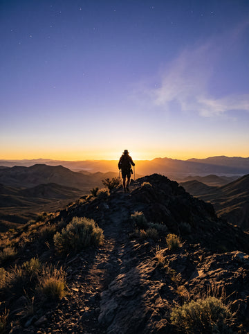 Energize collection - hiking at sunset